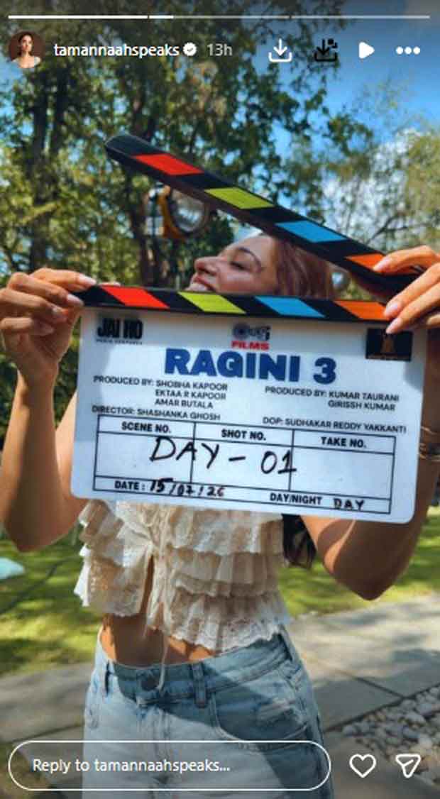  Tamannaah Bhatia kicks off shoot with Instagram update