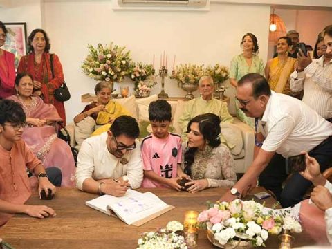 Inside Aamir Khan and Gauri Spratt’s wedding: FIRST photo shows actor signing marriage registry Inside Aamir Khan and Gauri Spratt’s wedding: FIRST photo shows actor signing marriage registry