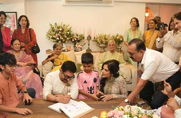 Inside Aamir Khan and Gauri Spratt’s wedding: FIRST photo shows actor signing marriage registry