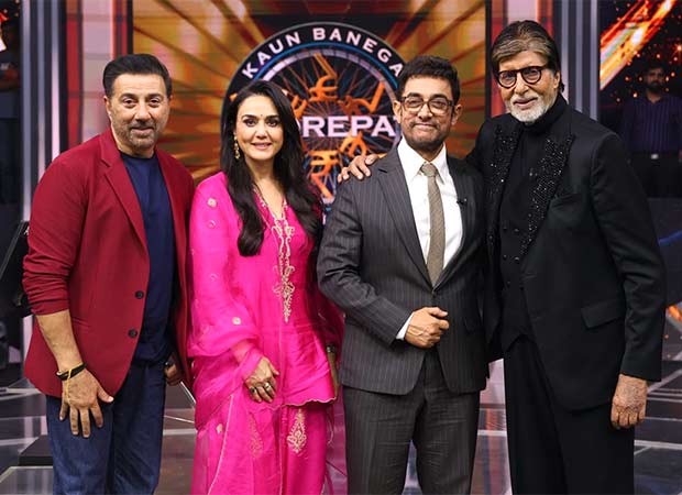 Aamir Khan, Preity Zinta and Sunny Deol join Amitabh Bachchan on KBC 18 premiere 18 : Bollywood News Aamir Khan, Preity Zinta and Sunny Deol join Amitabh Bachchan on KBC 18 premiere 18 : Bollywood News
