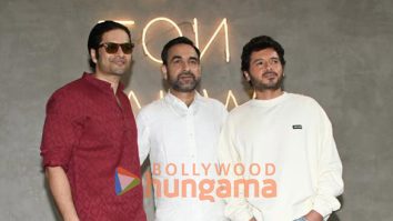 Photos: Ali Fazal, Pankaj Tripathi and Divyenndu snapped at Excel Office for promoting Mirzapur – The Movie