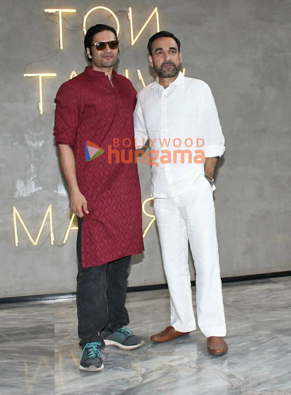 photos ali fazal pankaj tripathi and divyenndu snapped at excel office for promoting mirzapur the movie 2