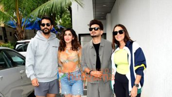 Photos: Neha Dhupia, Angad Bedi, Munawar Faruqhi and Parul Gulati snapped at Ariel studio