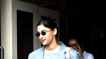 Photos: Saiee Manjrekar snapped outside a restaurant in Bandra