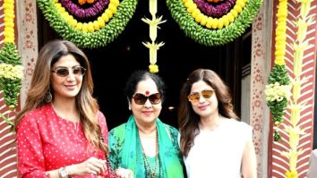 Photos: Shilpa Shetty and Shamita Shetty snapped with their mother outside Bastion in Bandra