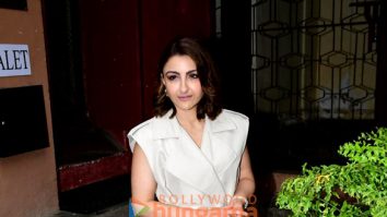 Photos: Soha Ali Khan snapped outside a cafe in Bandra