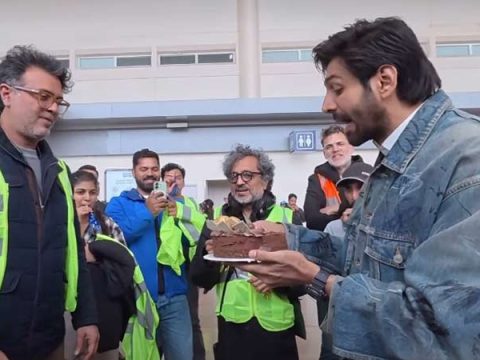 Kartik Aaryan returns to Captain India sets after National Award win, receives warm welcome from crew