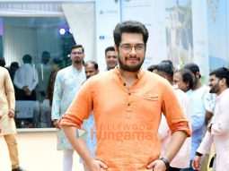 Photos: Junaid Khan snapped at Bhumi pooja of a building in Pali Hill