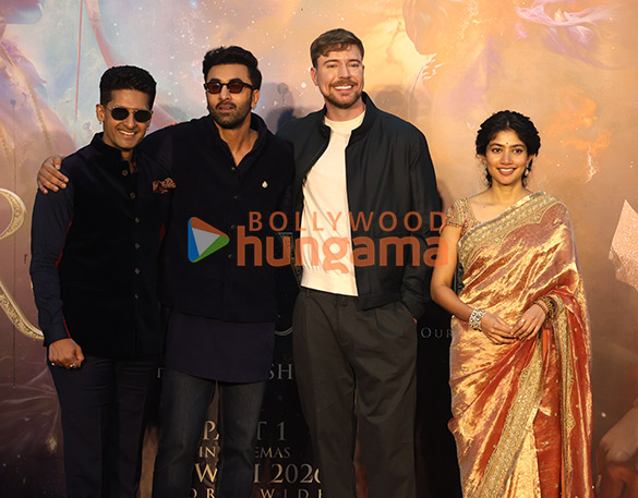 photos mr beast snapped with team ramayana ranbir kapoor sai pallavi nitesh tiwari namit malhotra and ravie dubey 5