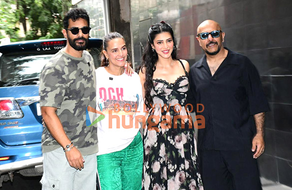 photos shruti haasan vishal dadlani neha dhupia and angad bedi snapped shooting for double date 6
