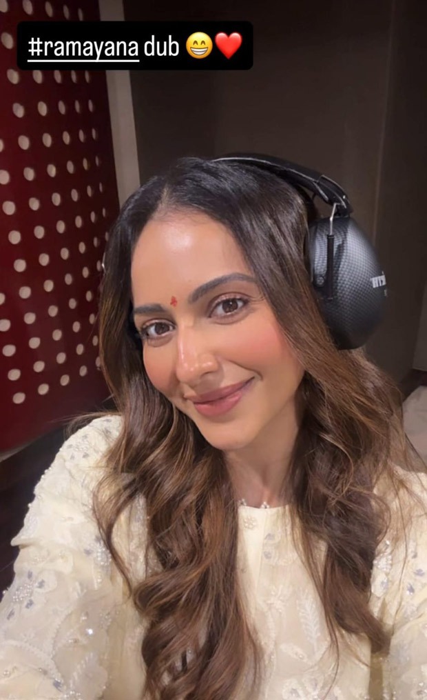 Rakul Preet Singh begins dubbing for Ranbir Kapoor-Yash starrer Ramayana; shares BTS glimpse