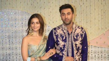 Ranbir Kapoor and Alia Bhatt made a suave statement at the Ambani Ganpati, dressed in a custom-made Dolly J creation