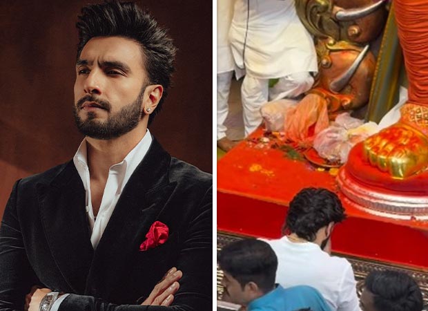 Ranveer Singh Lalbaugcha Raja tapınağında Pralay filmi öncesi dua ederken