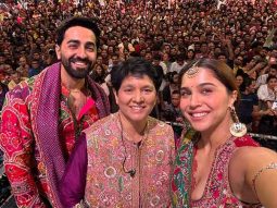 Ayushmann Khurrana and Sharvari seek blessings and celebrate ‘Jai Ambe’ at Falguni Pathak’s Garba night