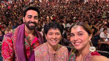 Ayushmann Khurrana and Sharvari seek blessings and celebrate ‘Jai Ambe’ at Falguni Pathak’s Garba night
