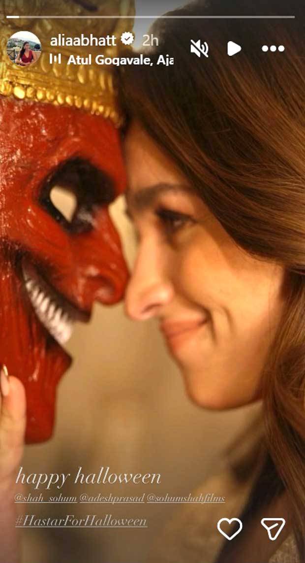 Alia Bhatt celebrates Halloween with Tumbbad’s iconic Hastar mask, sparks excitement around Tumbbad 2