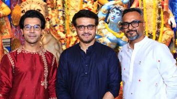 Rajkummar Rao, Ankur Garg celebrate Mahashtami with Sourav Ganguly ahead of Dada biopic
