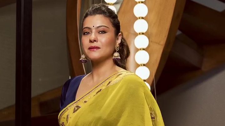 Kajol having a fulfilling time during Durga Puja