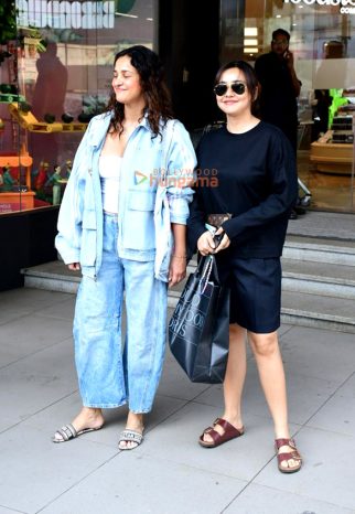 Photos: Neha Sharma and Aisha Sharma snapped outside a mall in Bandra